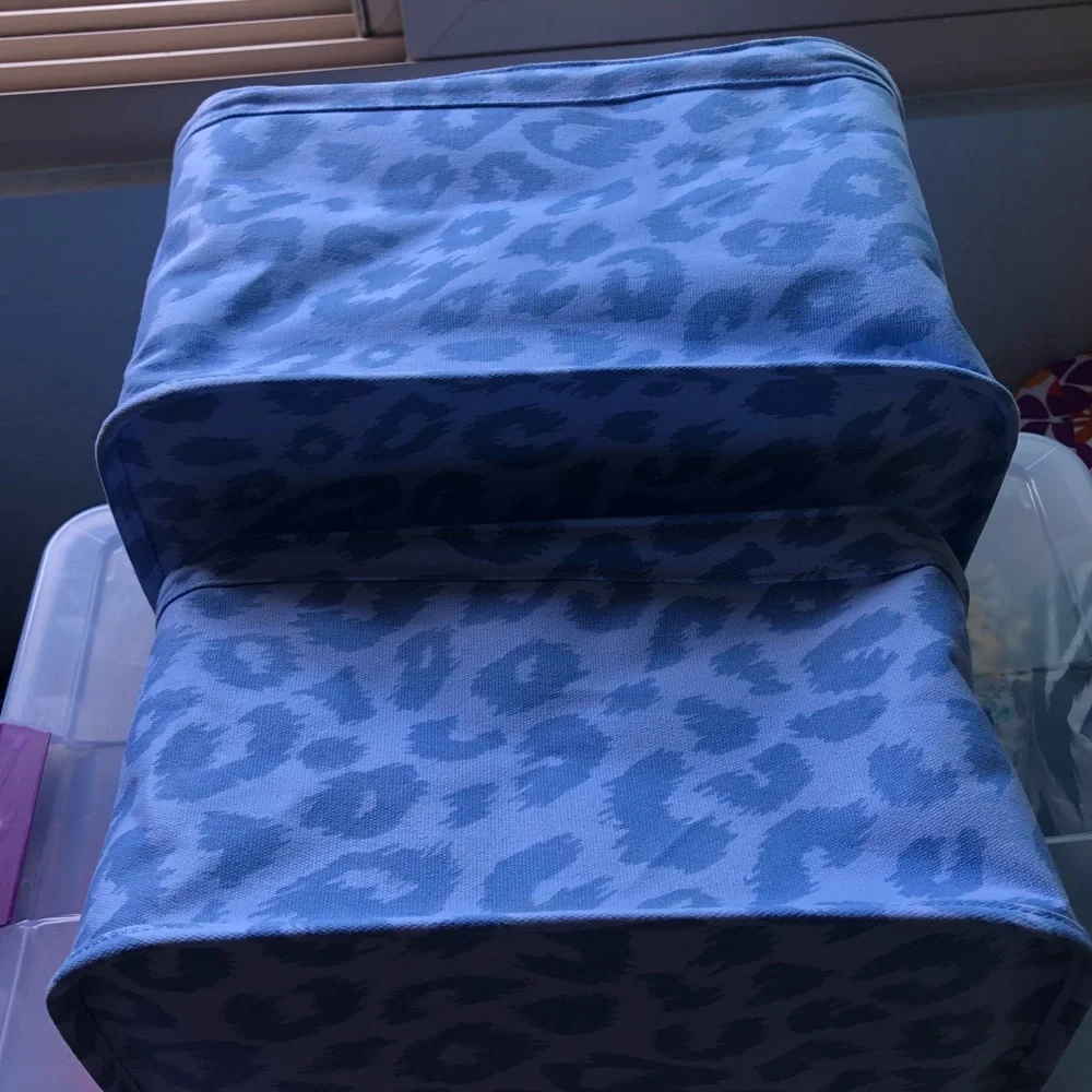 Victoria’s Secret VS PINK Blue Cheetah Print Silver Rare Display Storage Bins